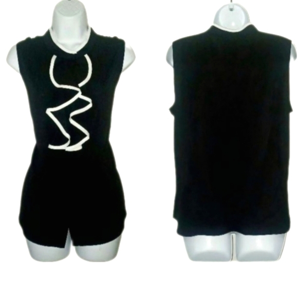 (3/$25) Calvin Klein Black Ruffled Blouse - Picture 3 of 5